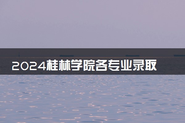 2024桂林学院各专业录取分数线及位次 各省录取最低分是多少