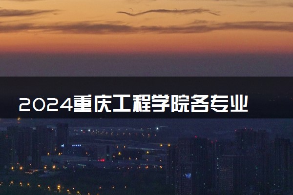 2024重庆工程学院各专业录取分数线及位次 各省录取最低分是多少