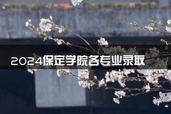 2024保定学院各专业录取分数线及位次 各省录取最低分是多少