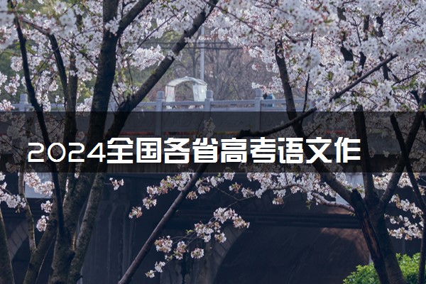 2024全国各省高考语文作文题目汇总