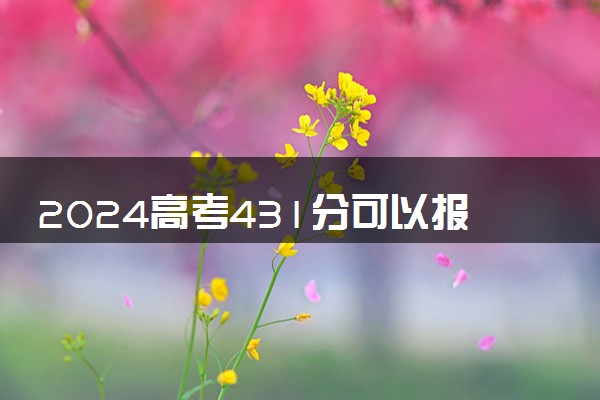 2024高考431分可以报哪些大学 431分左右能上的院校名单