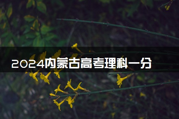 2024内蒙古高考理科一分一段表最新 查询位次及排名【完整版】