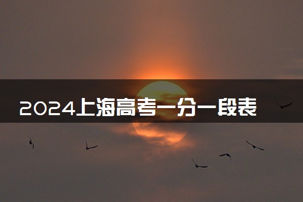 2024上海高考一分一段表 最新高考成绩排名【综合】