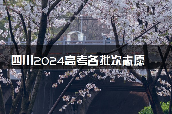 四川2024高考各批次志愿填报时间和截止时间 什么时候结束