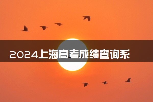 2024上海高考成绩查询系统入口 什么时候出分