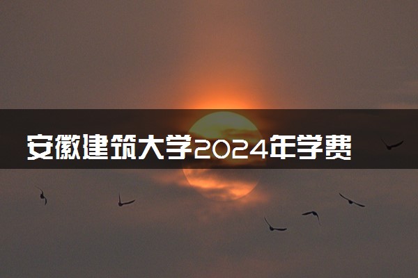 安徽建筑大学2024年学费多少钱 一年各专业收费标准