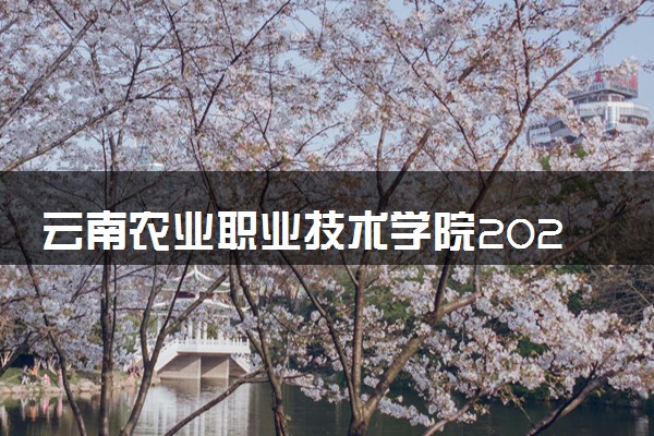 云南农业职业技术学院2024年学费多少钱 一年各专业收费标准