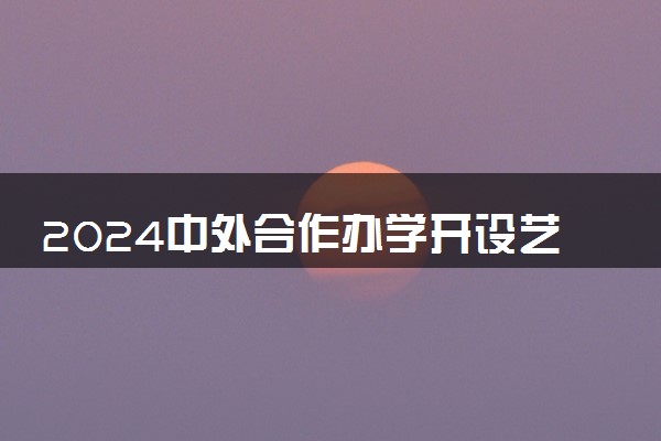 2024中外合作办学开设艺术设计学专业的学校有什么