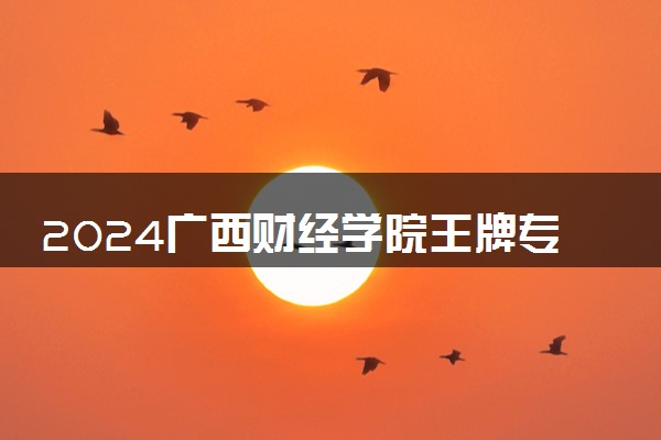 2024广西财经学院王牌专业有哪些 最好的专业是什么