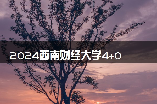 2024西南财经大学4+0中外合作办学专业及就业方向