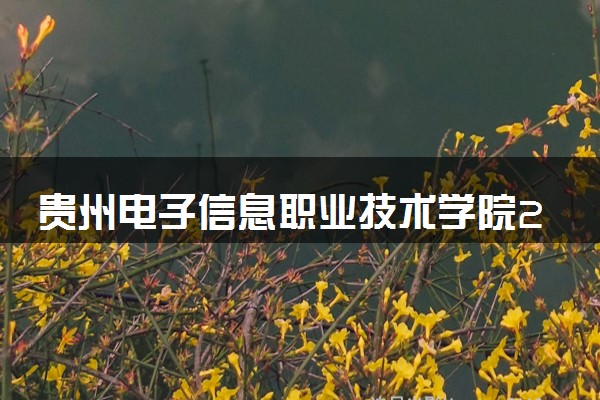 贵州电子信息职业技术学院2024年学费多少钱 一年各专业收费标准