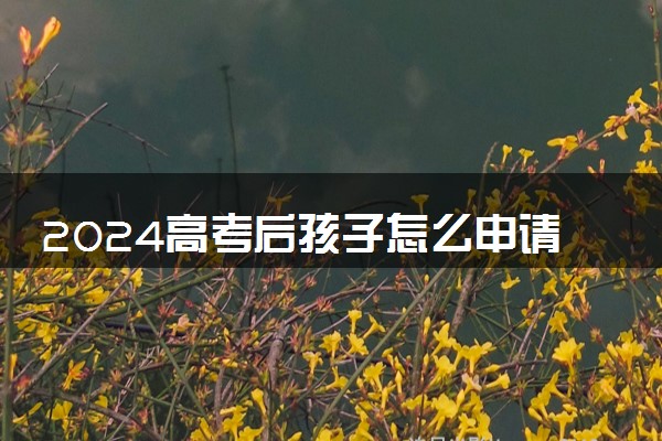 2024高考后孩子怎么申请出国留学