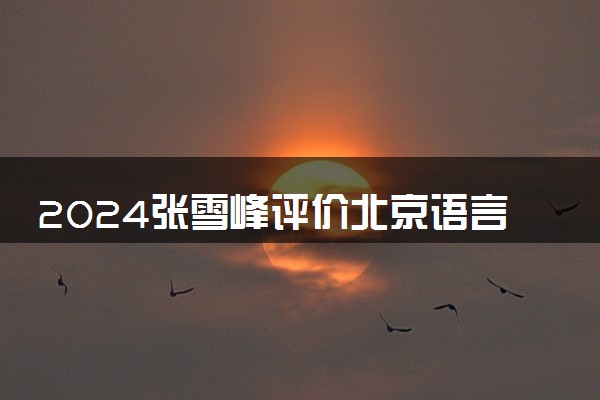 2024张雪峰评价北京语言大学怎么样 什么档次多少分能上