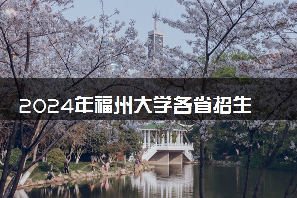 2024年福州大学各省招生计划及招生人数 都招什么专业