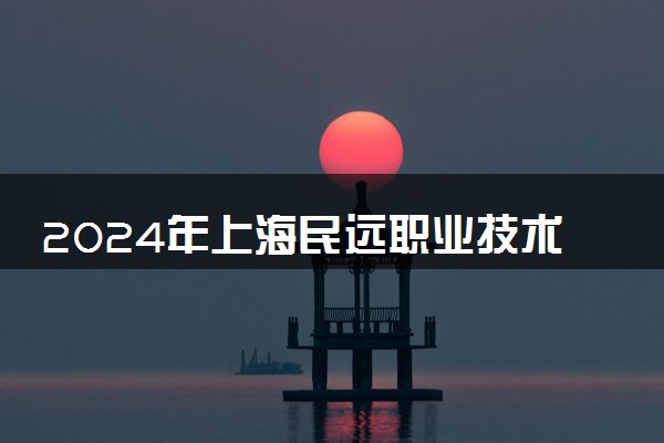 2024年上海民远职业技术学院各省招生计划及招生人数 都招什么专业