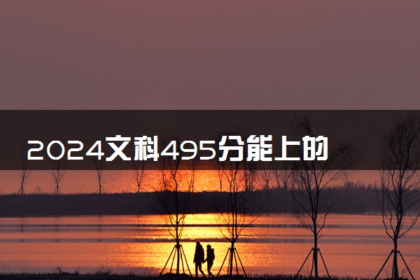 2024文科495分能上的大学有哪些 文科生可以报考什么大学