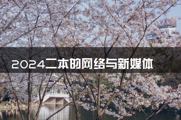 2024二本的网络与新媒体专业好吗 毕业后好就业吗