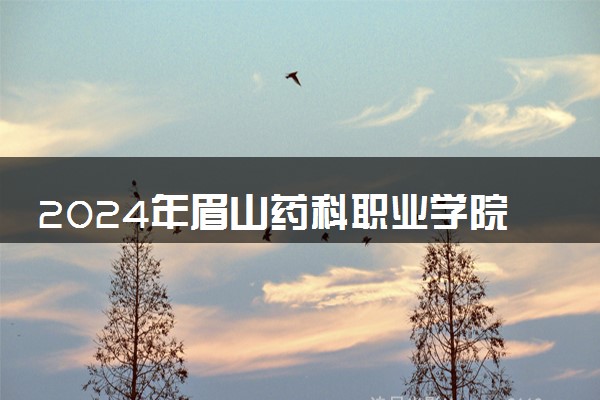 2024年眉山药科职业学院招生计划专业及各省录取分数线位次