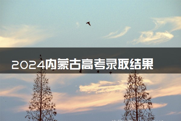 2024内蒙古高考录取结果查询时间及入口 在哪查录取状态