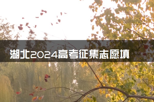 湖北2024高考征集志愿填报时间和截止时间