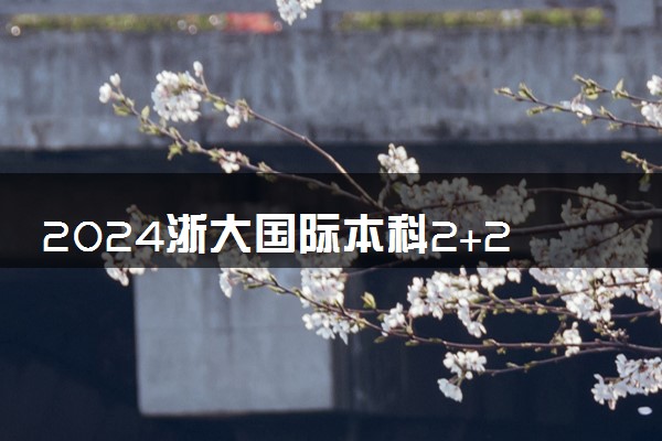 2024浙大国际本科2+2专业对接学校有哪些