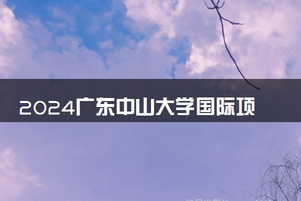 2024广东中山大学国际项目怎么样 有中外合作办学吗