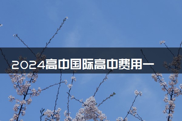 2024高中国际高中费用一年多少钱 排名一览表