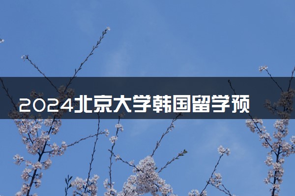 2024北京大学韩国留学预科怎么样 要求高吗