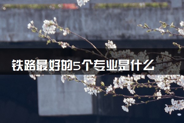 铁路最好的5个专业是什么 学什么专业最吃香