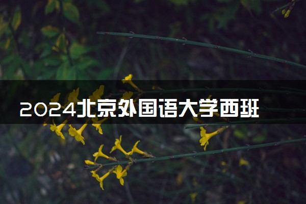 2024北京外国语大学西班牙留学预科容易通过吗