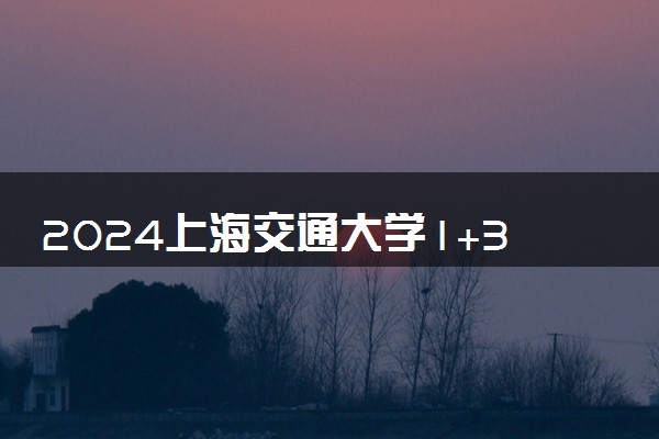 2024上海交通大学1+3预科班怎么样 值得上吗