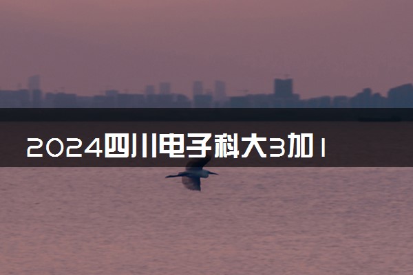 2024四川电子科大3加1项目怎么样 适合哪些人申请