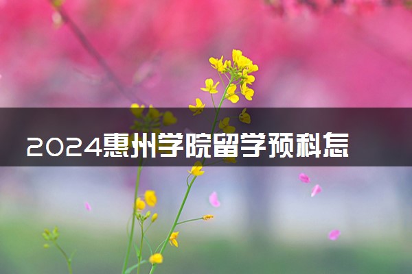 2024惠州学院留学预科怎么样 容易申请吗