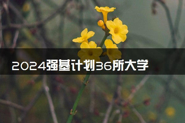 2024强基计划36所大学录取分数线 什么大学好入围