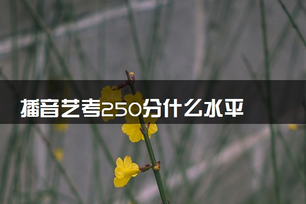 播音艺考250分什么水平 适合报考哪些大学