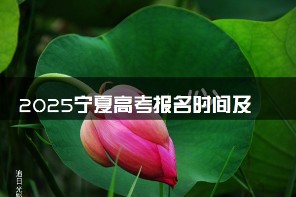 2025宁夏高考报名时间及手机端报名入口 具体报名步骤