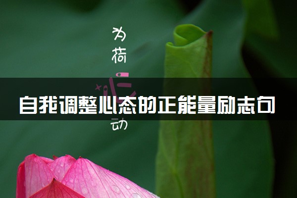 自我调整心态的正能量励志句子 积极的句子整理