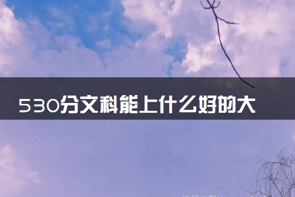 530分文科能上什么好的大学 选哪所院校最好