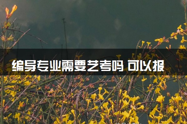 编导专业需要艺考吗 可以报考哪些学校