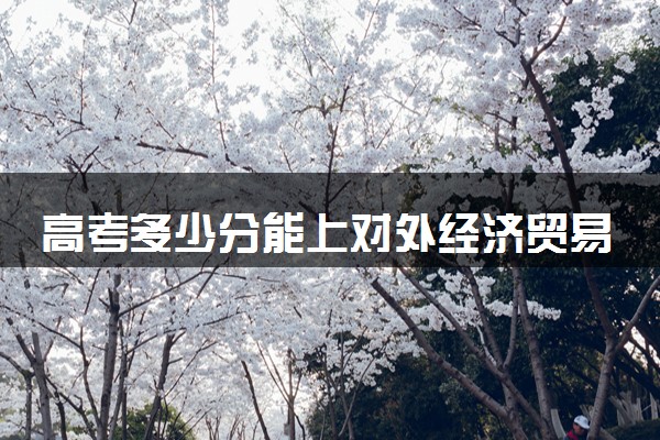 高考多少分能上对外经济贸易大学 录取最低分是多少（2025参考）