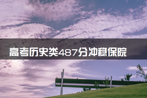 高考历史类487分冲稳保院校名单表 哪些大学比较好