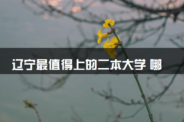 辽宁最值得上的二本大学 哪些院校比较好