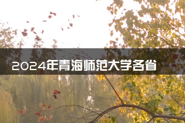 2024年青海师范大学各省最低录取分数线