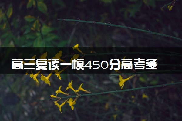 高三复读一模450分高考多少分 如何提高成绩