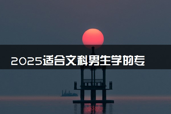 2025适合文科男生学的专业有哪些 就业率高的专业推荐