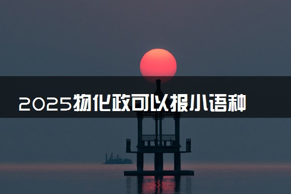 2025物化政可以报小语种专业吗 可报考专业名单