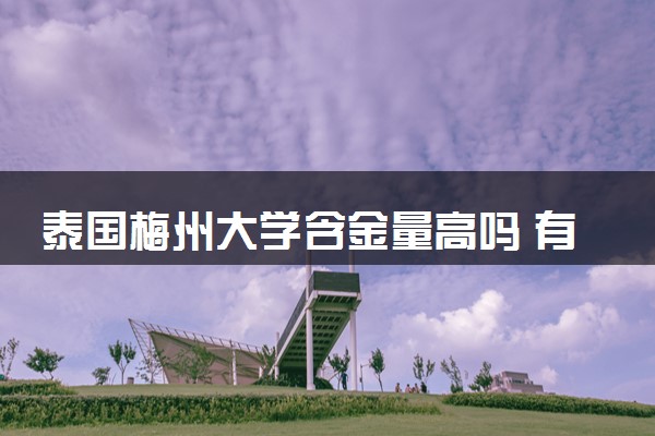 泰国梅州大学含金量高吗 有必要读吗