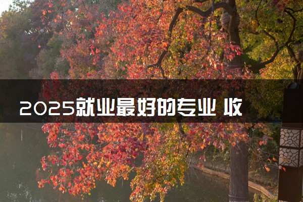 2025就业最好的专业 收入高且吃香的专业推荐