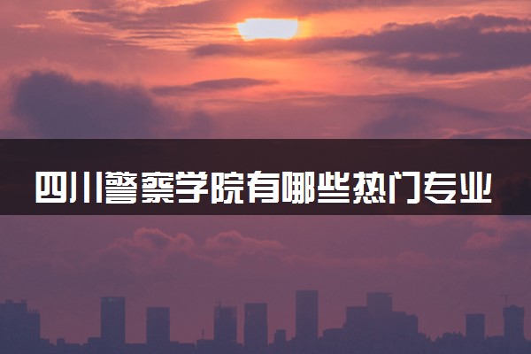 四川警察学院有哪些热门专业 推荐的王牌专业