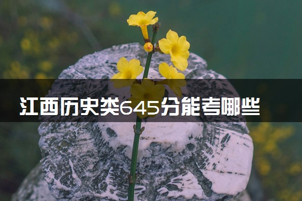 江西历史类645分能考哪些大学 2025考生稳上的大学名单